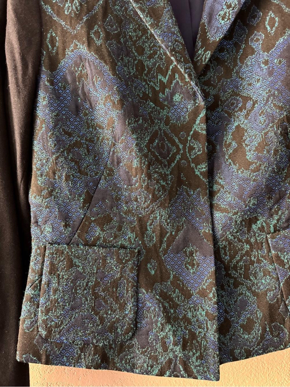 NEW $500 Elie Tahari Roni blue paisley elegant blazer work jacket Size 14 - Picture 5 of 7
